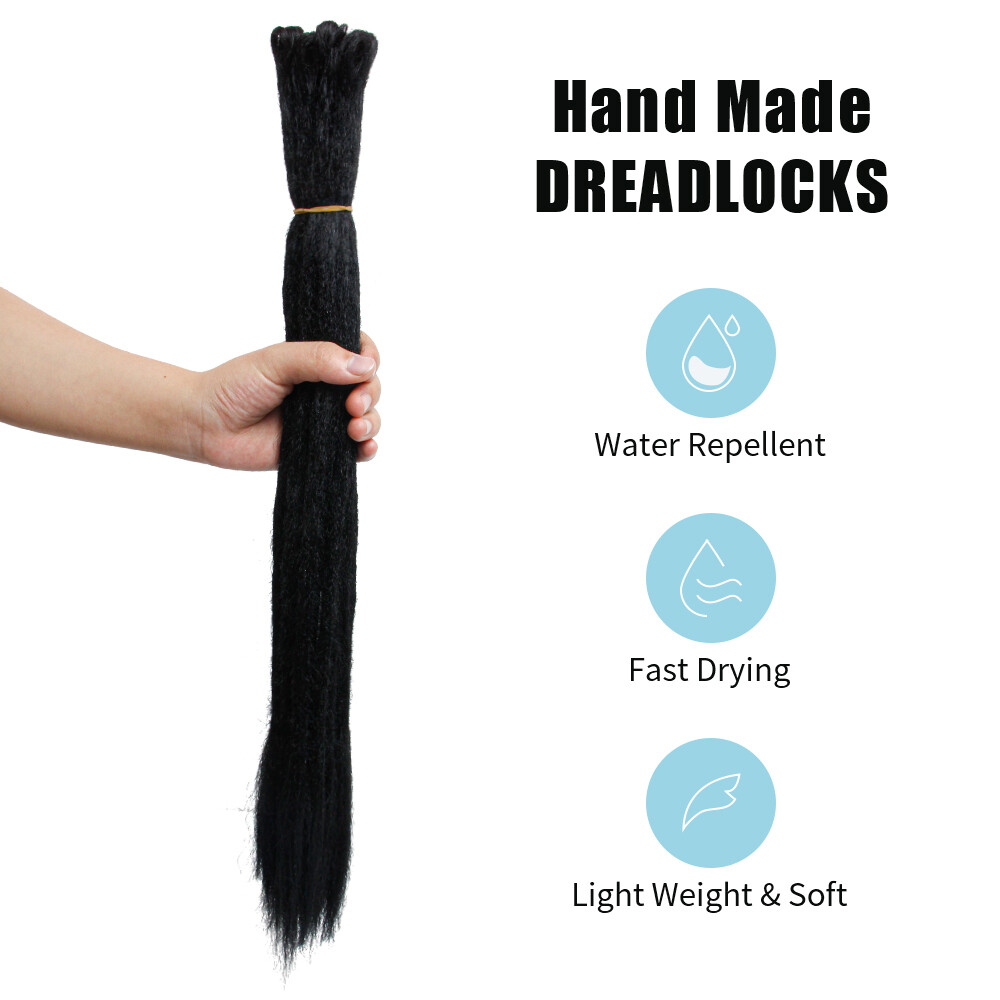 US Handmade Dreadlocks Extension Synthetic Pre-looped Dreads Hip Hop Dreads Locs