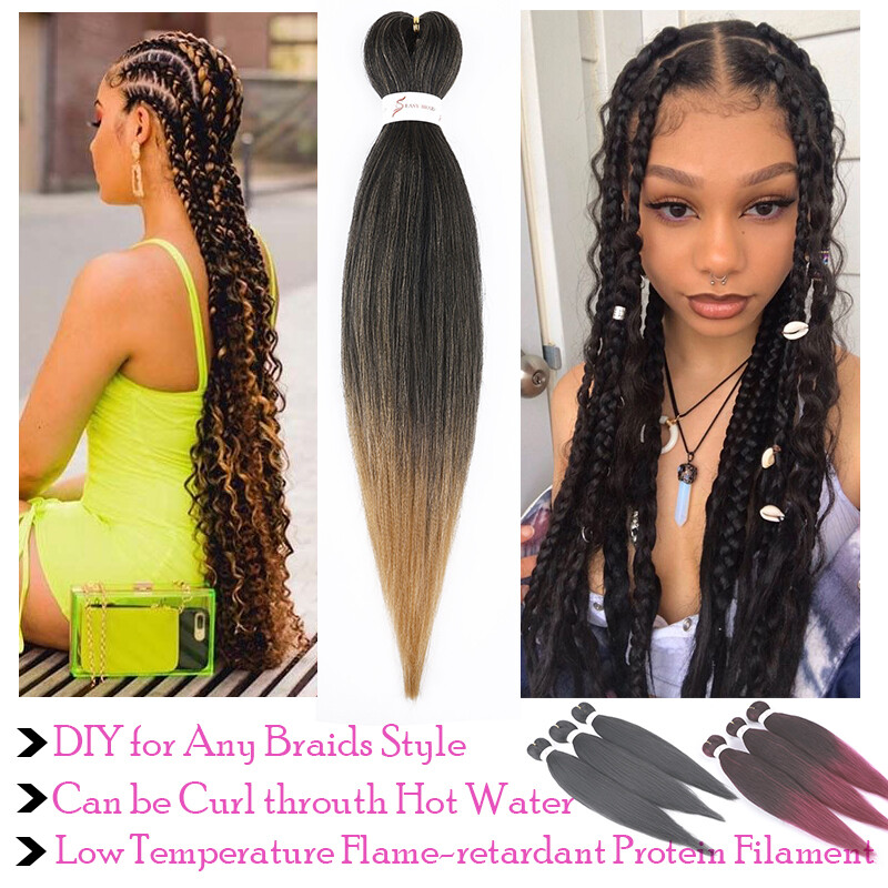 XPression Ultra Braid 100% Kanekalons Braiding Pre-Stretched Perm Hair Extension