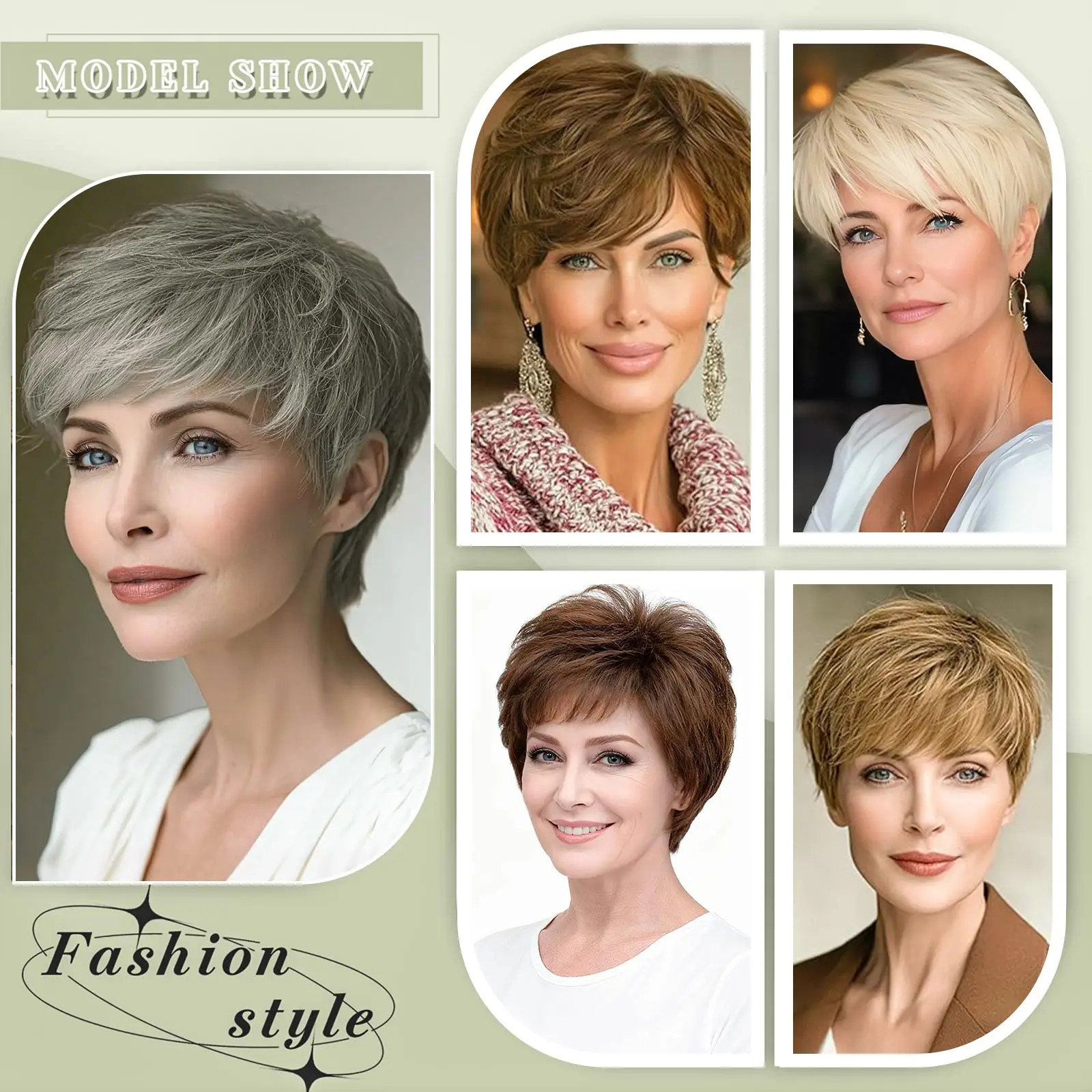 6 Inch Natural Curly Short Pixie Synthetic Hair Topper for Thinning Hair Pieces