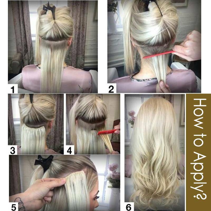 CLEARANCE 8pcs Clip in Real REMY Human Hair Extensions Full Head Ombre Balayage
