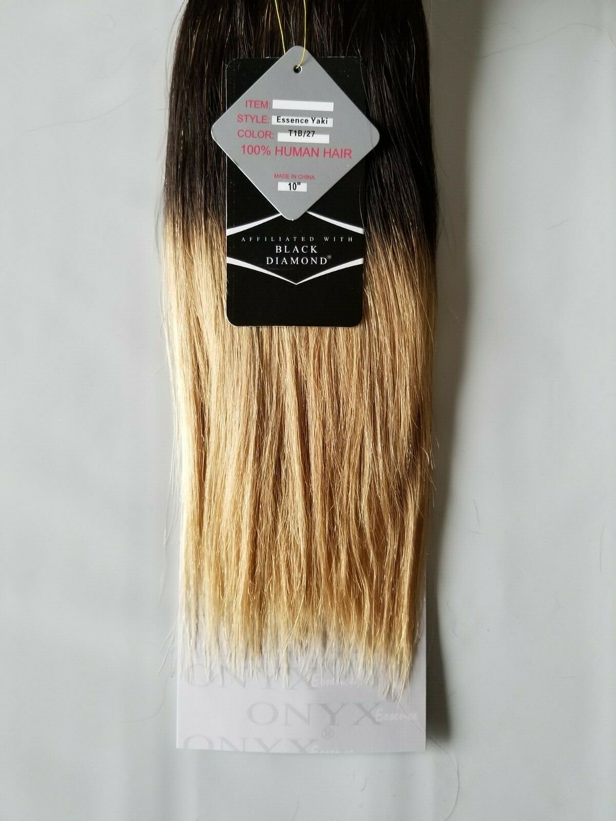 ONYX Black Diamond 100% Human Hair Natural Essence Yaki Weave Extension 10″~18″