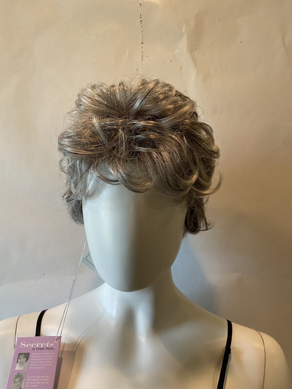 PAULA YOUNG GREY AND BLACK PIXIE CUT WAVY SYNTHETIC HAIR WIG