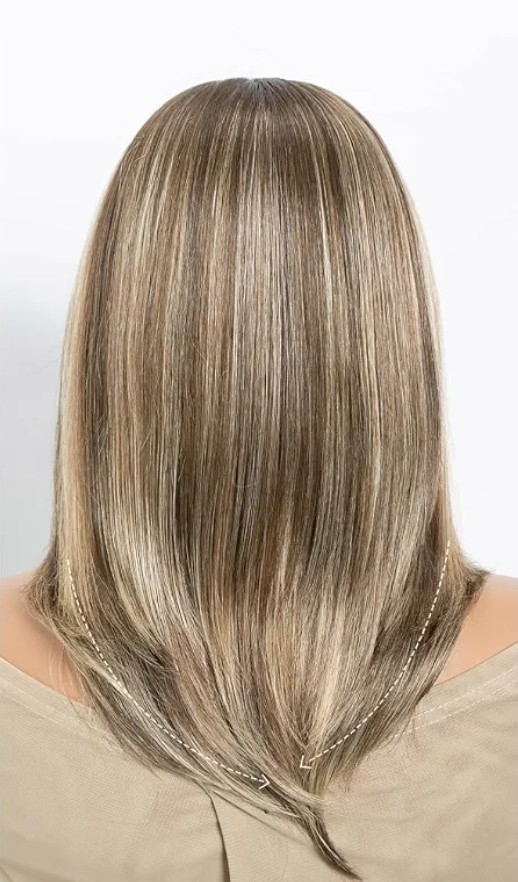 HD Lace Front Wig Silver Gray Blonde Balayage LongHuman Hair Blend Ombre Waves