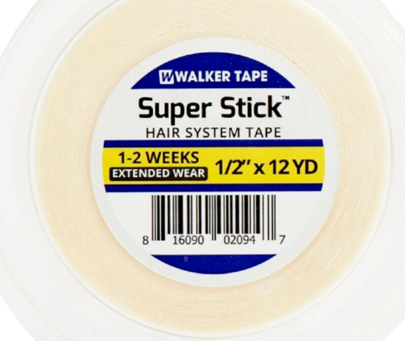 Walker Tape Super Stick Tape 1/2″ X 12 yard Roll ~ Poly Hair systems – New
