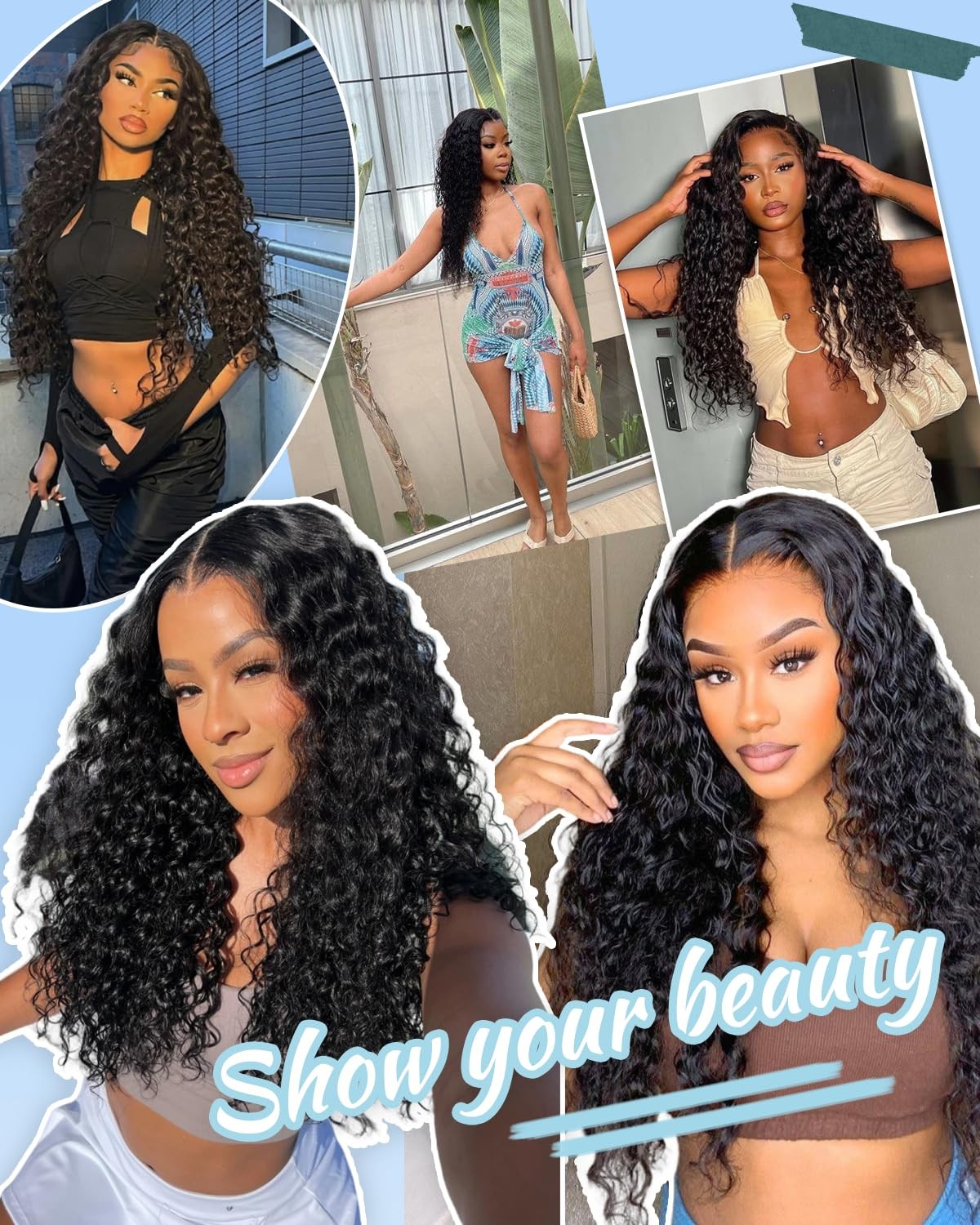 Tmlkhl 12 12 12 Inch 3 Bundles For Women Water Wave Human Hair Bundles Wet And