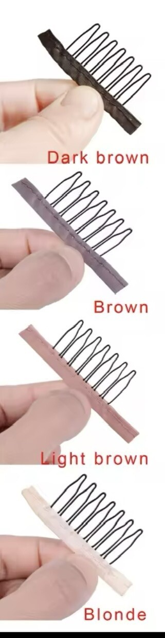 Dark Brown Wig Combs For Hair Wig Making 10 Count