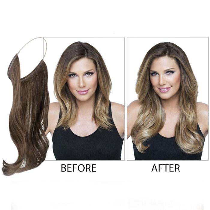 08 Dark Brown SE011724 Daisy Fuentes Secret Extensions One Piece Headband