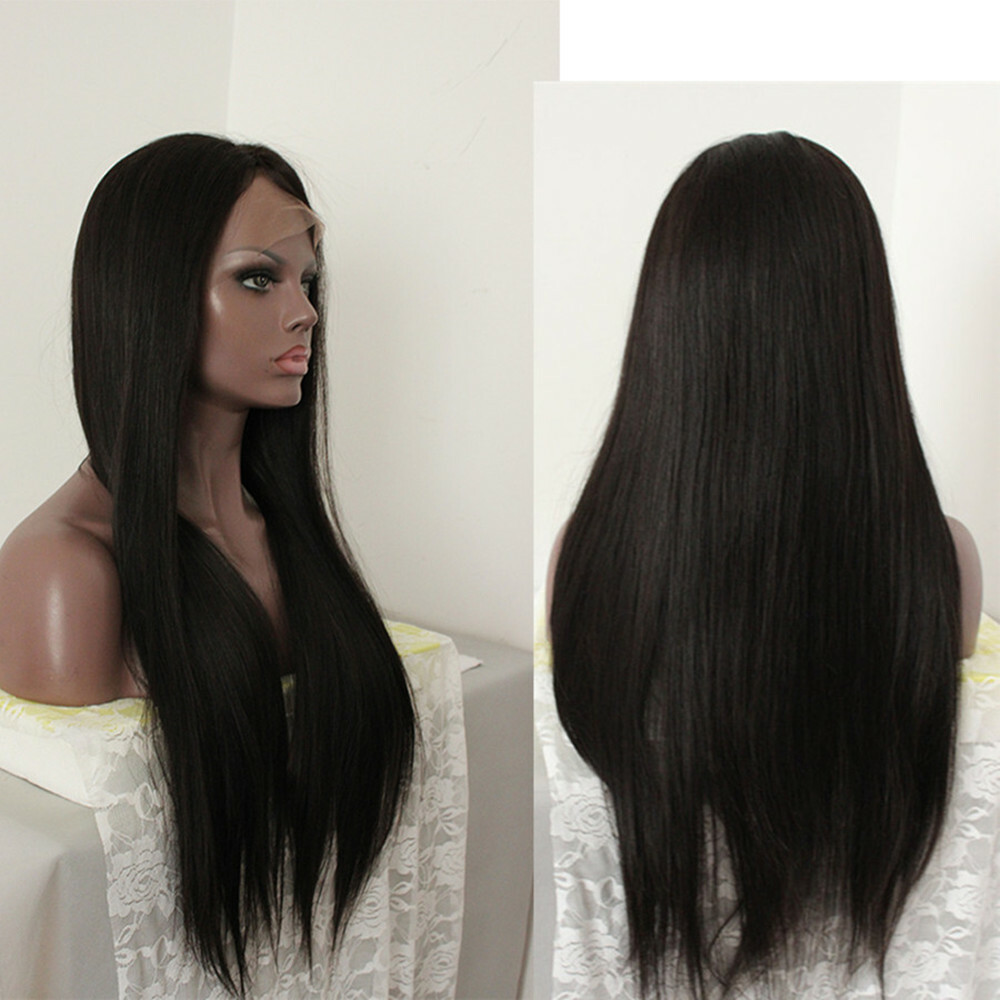 Front Lace Wig Full Wigs 100% Virgin Brazilian Human Hair Wigs Silky Straight