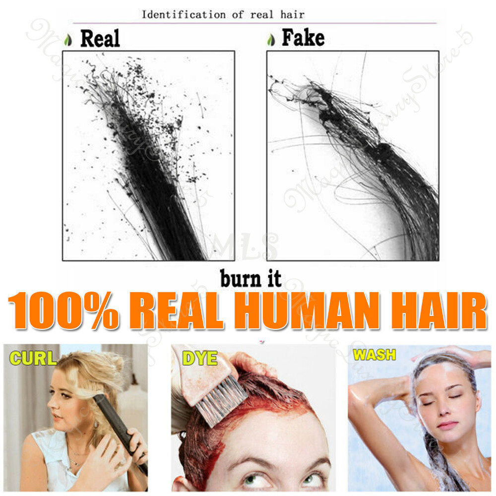Brazilian Thick Clip In Double Weft Full Head 100% Human Hair Extensions Remy US