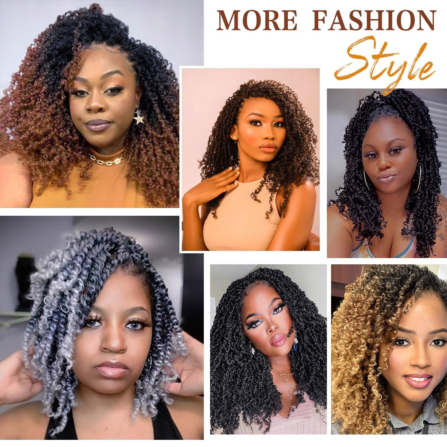 Yanky Twists Crochet Braids Hair Bohemian t30-8p 10 Inch (Pack of 8)