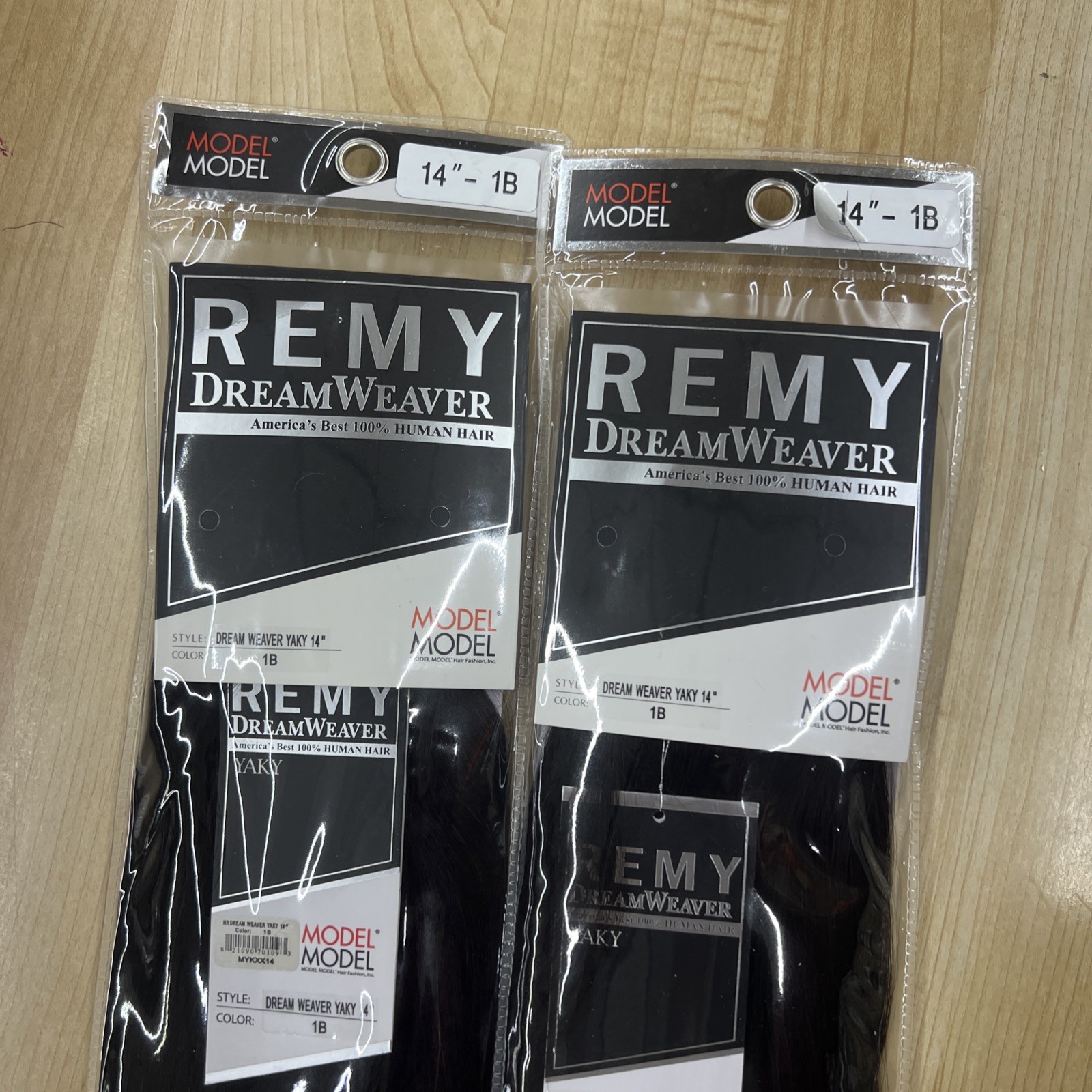 Dream Weaver 100% Human Hair Yaky 14”inch 2 Pack Deals Number 1b off black
