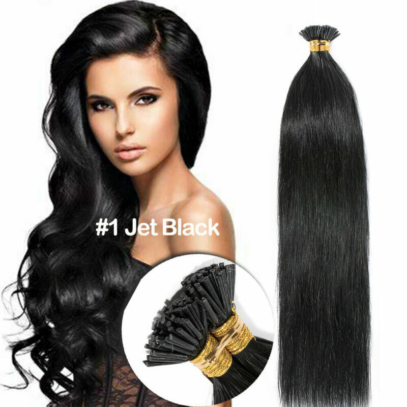 I-Tip Remy Human Hair Extensions Micro Loop Ring Beads Stick Tip Hair 150G Ombre