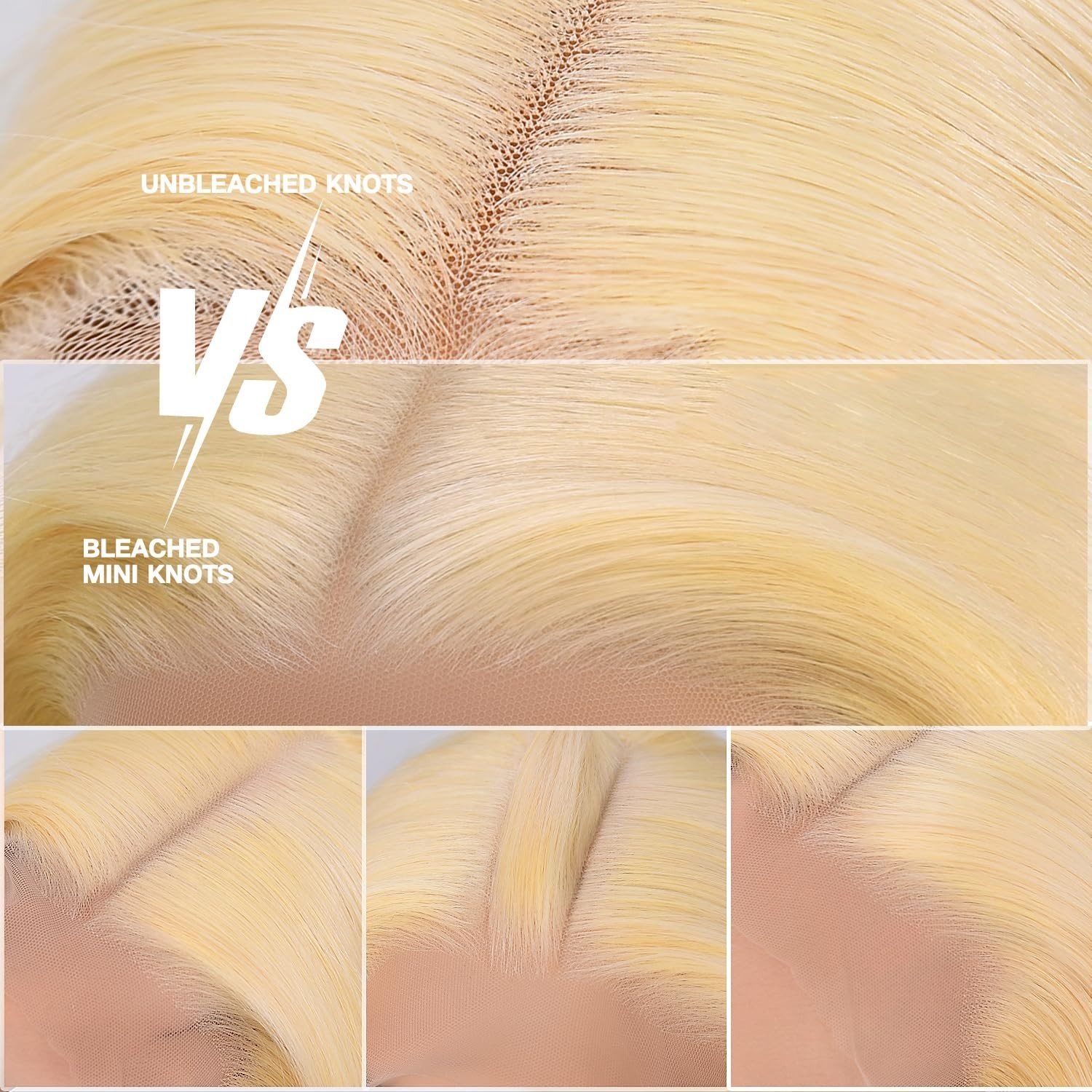 40″ Blonde Body Wave Lace Front Wig 200% Density HD Full Frontal Glueless Human
