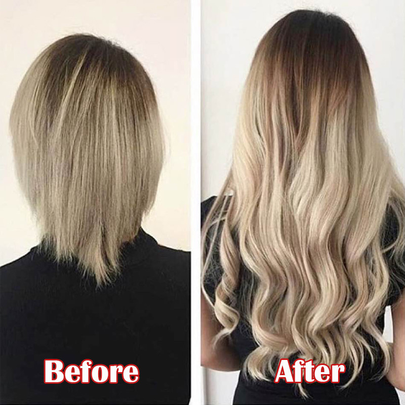 200Strands Stick I Tip Human Remy Hair Extensions Micro Ring Beads Pre Bonded US