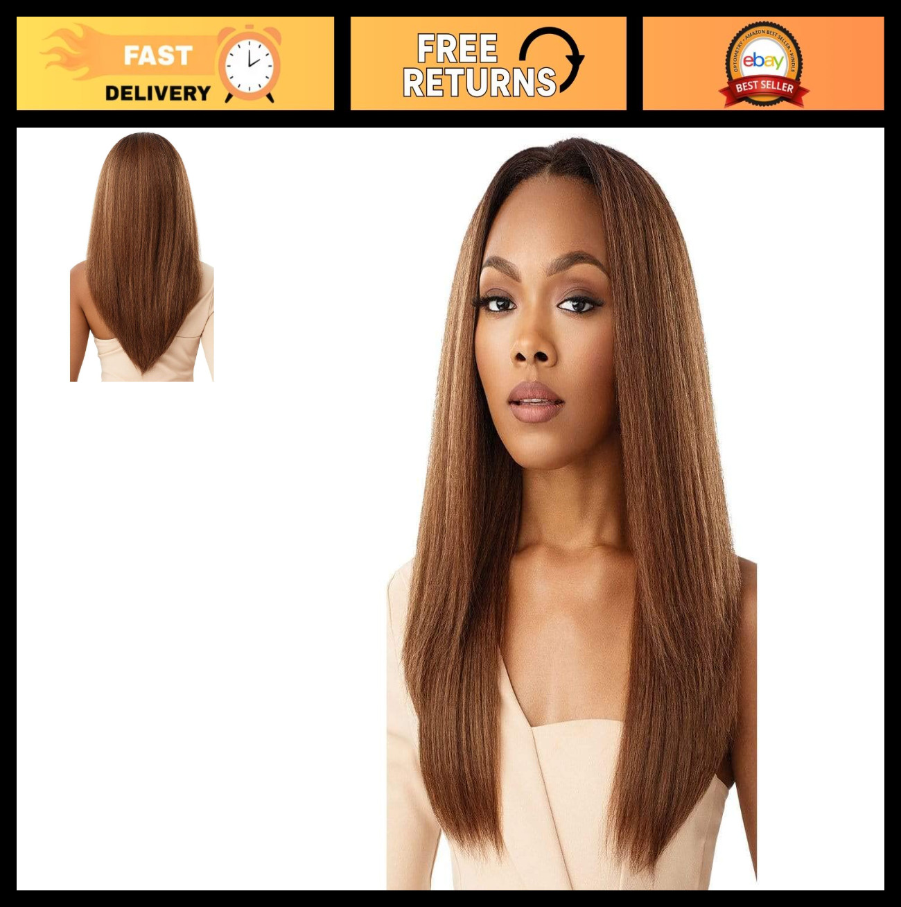 Quick Weave Half Wig – Soft & Natural, Lays Flat, Easy Style in 60 Seconds, Less