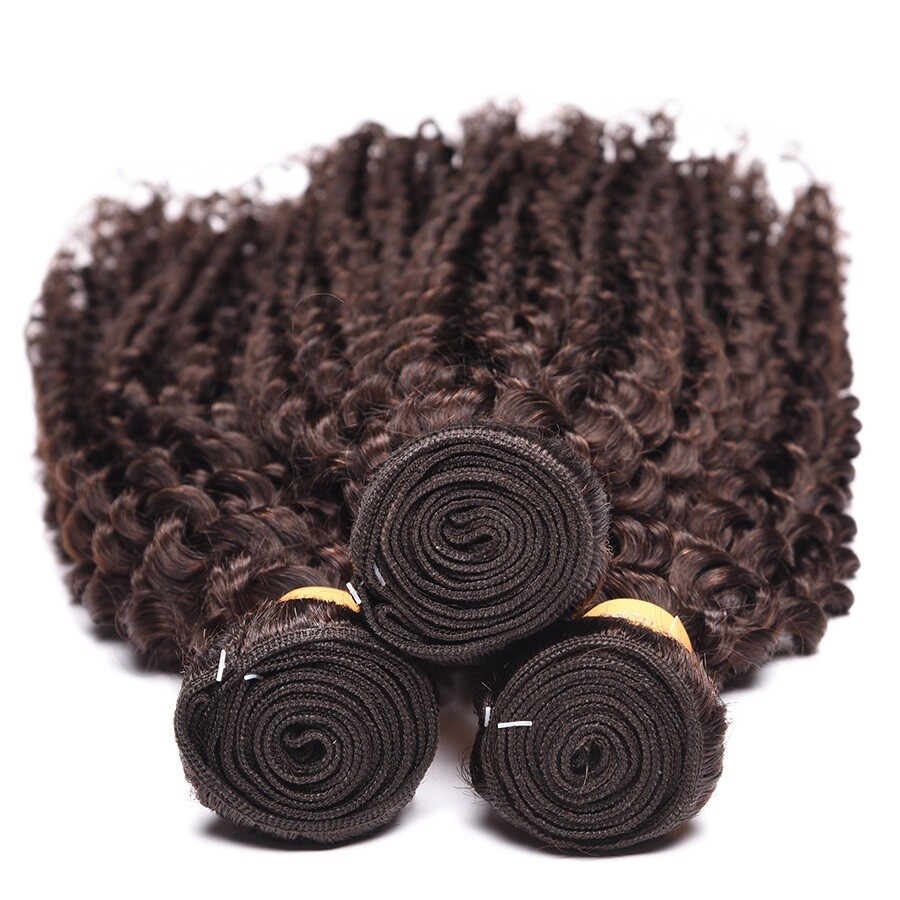 Jerry Curl #2 Dark Brown Sew In Ali Bundle 100 Human Hair Extension one bundle