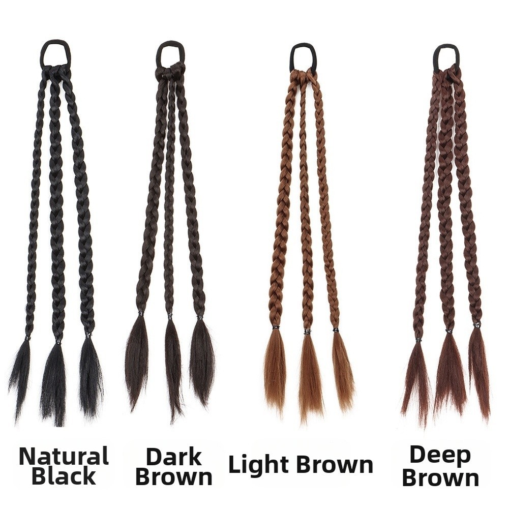 Boxing Braids Pearl Ponytail Hair Extension for Wigs High Temperature Wire