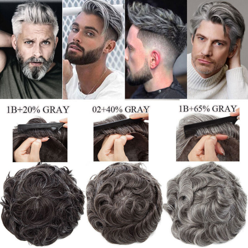 Men’s Short Hair Toupee Buzz Cut Replacement System Ultra Thin Skin PU Wig 13*18