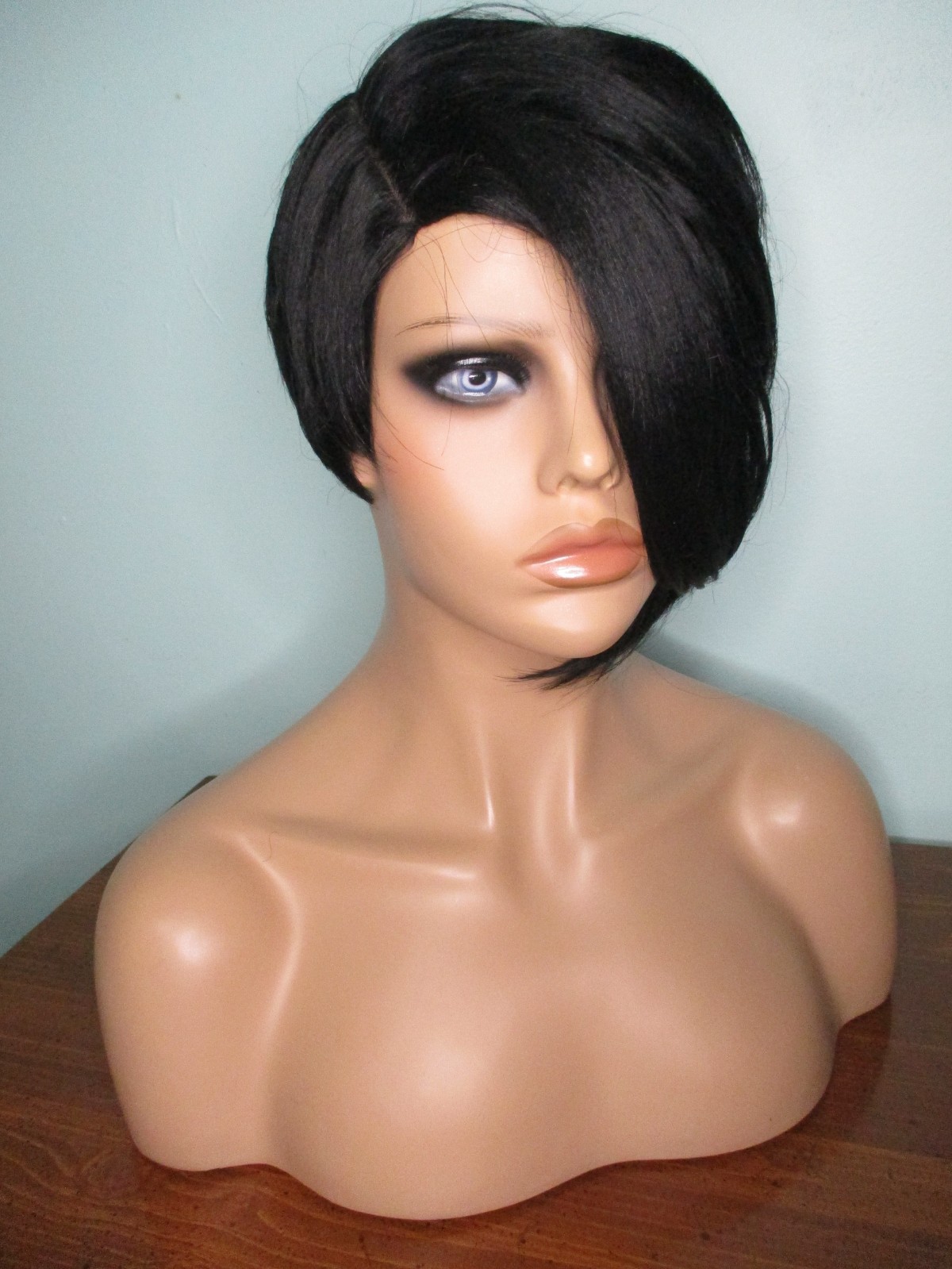 2″ – 8″ black asymmetrical disconnected pixie WIG by MODEL MODEL