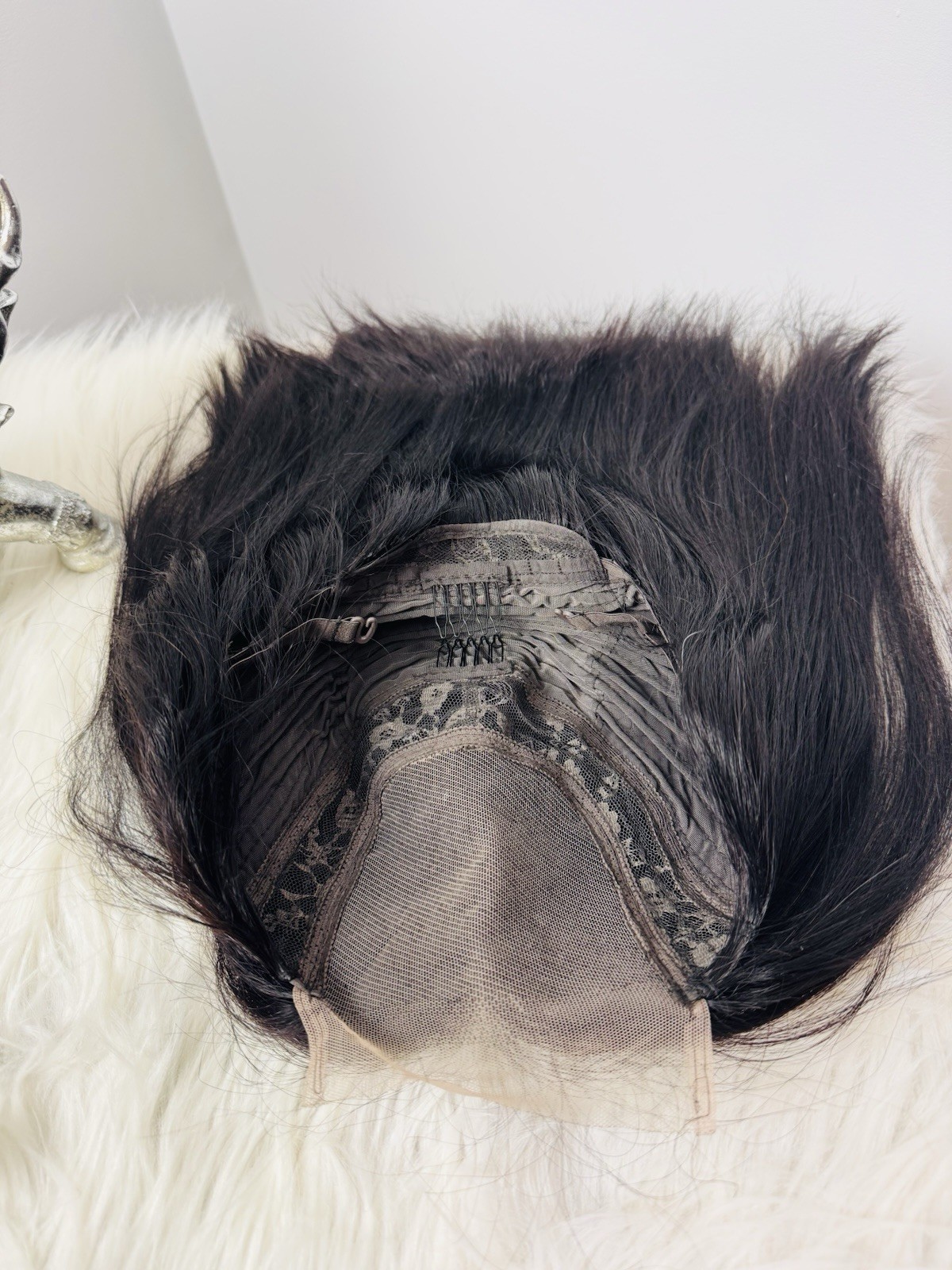4×4 10A 180% Blunt Cut Closure Bob Wig- Glueless strap Is Included-not In Pic