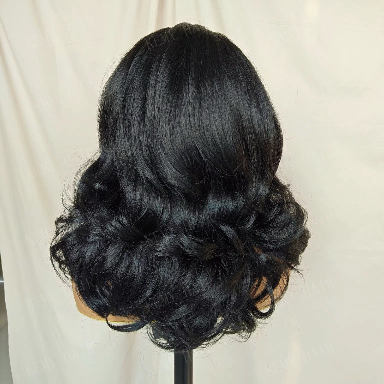 Yaki Curly Headband Wigs for Black Women – Kinky Straight Black Headband Curly E