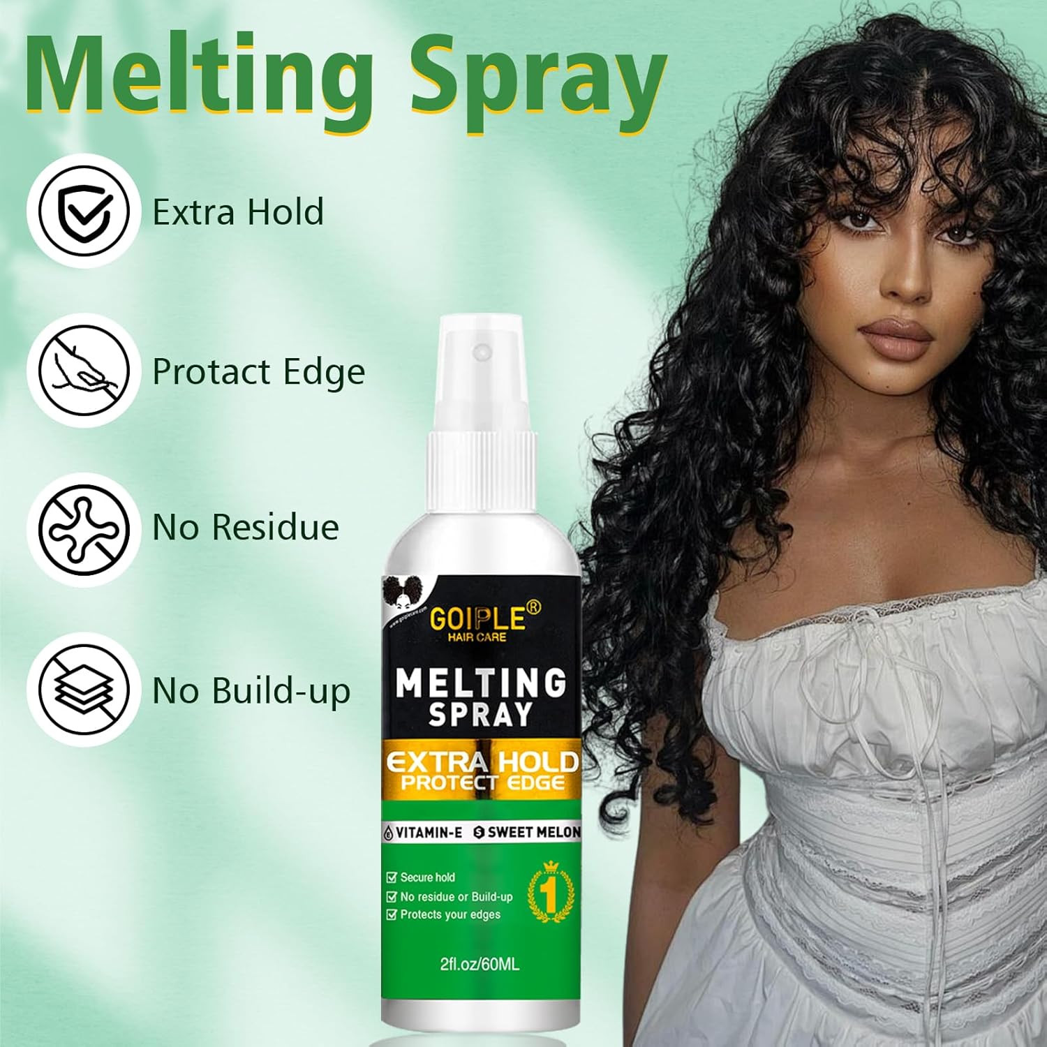 Lace Melting and Holding Mousse Glue-Less Hair Adhesive for Wigs, Wig Glue Lace
