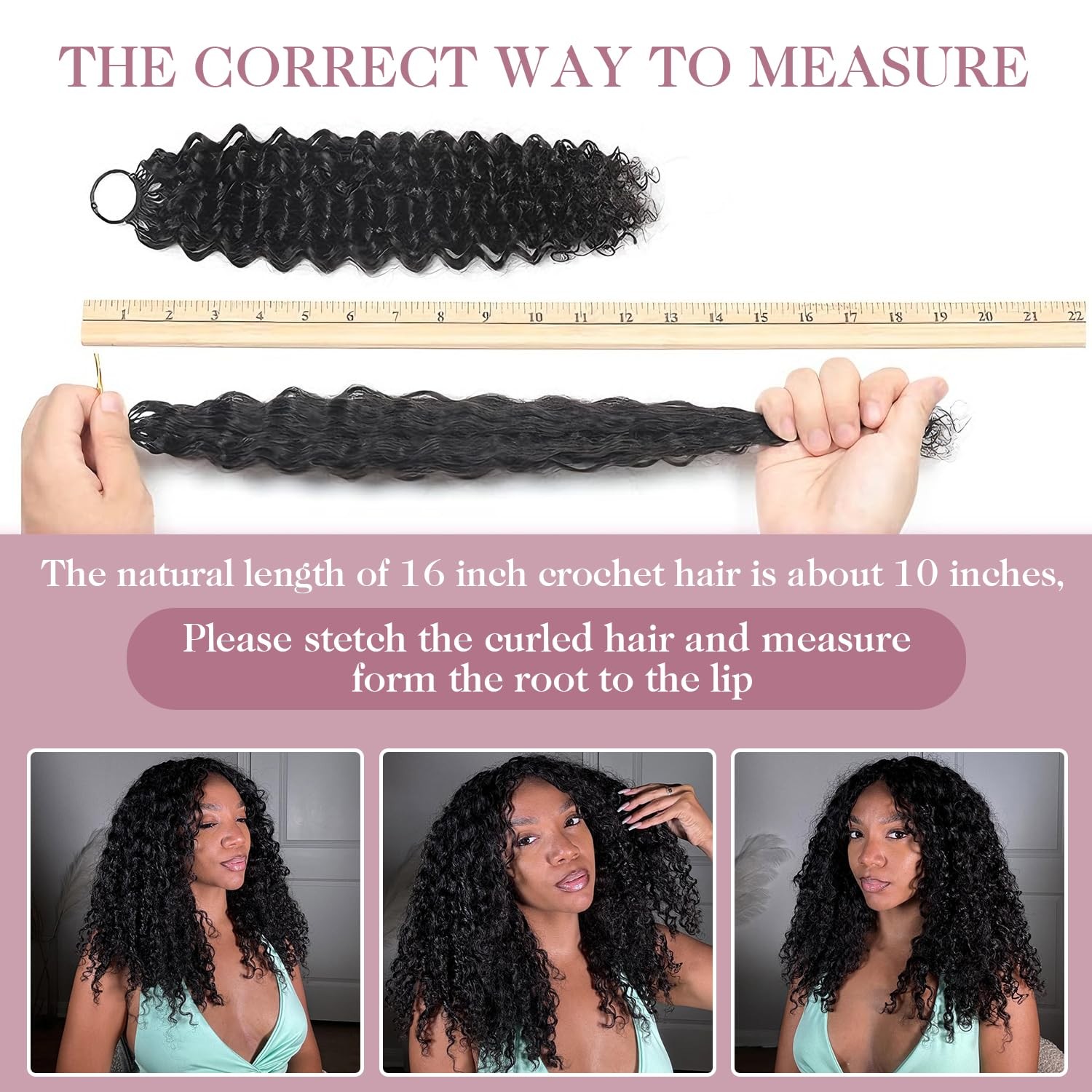 Human Crochet Hair for Black Women Water Wavy Human Hair Crochet Bundles 14 i…