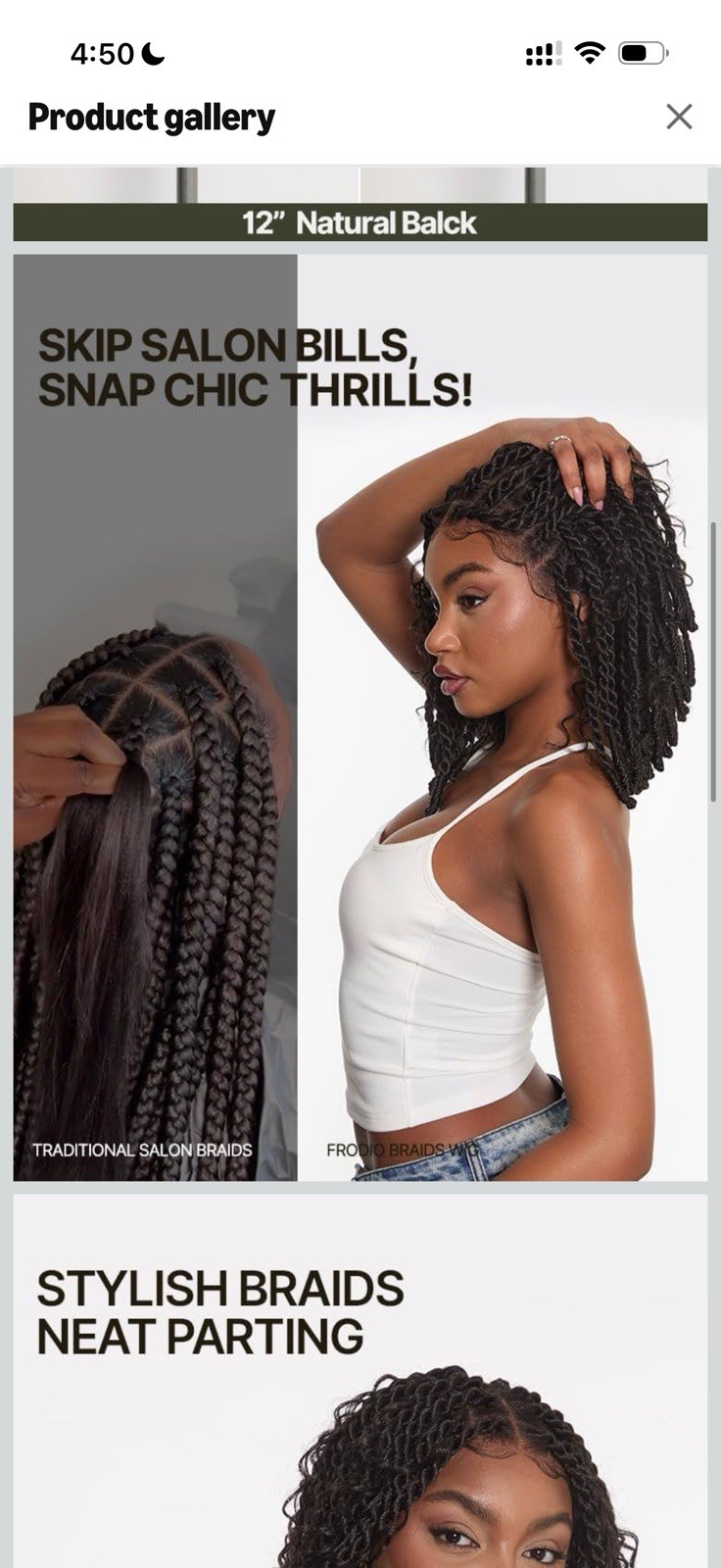 Frodio Braided Hair Wig
