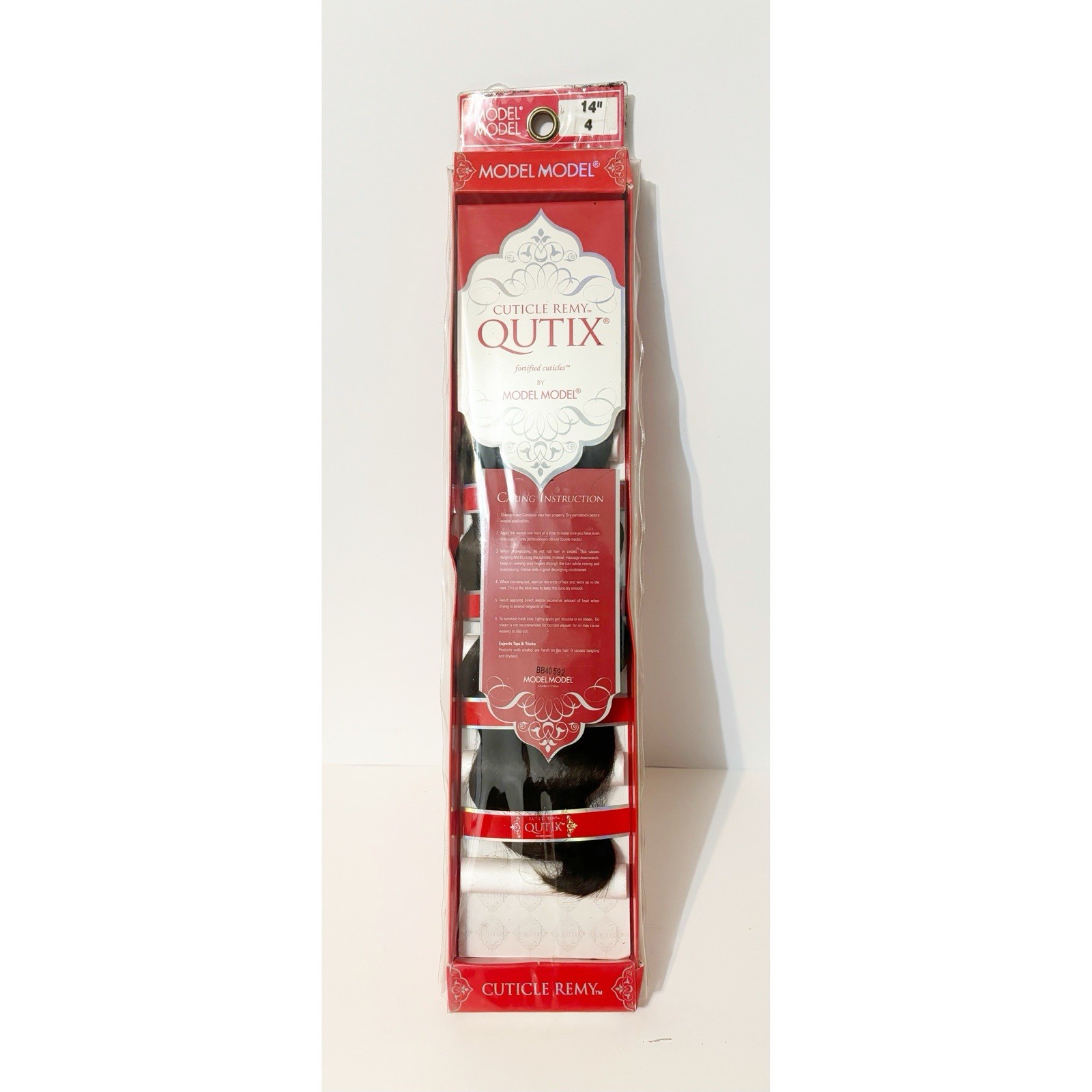 Model Model Qutix Cuticle Remy Human Hair, QX LOOSE DEEP 14″, Color 4