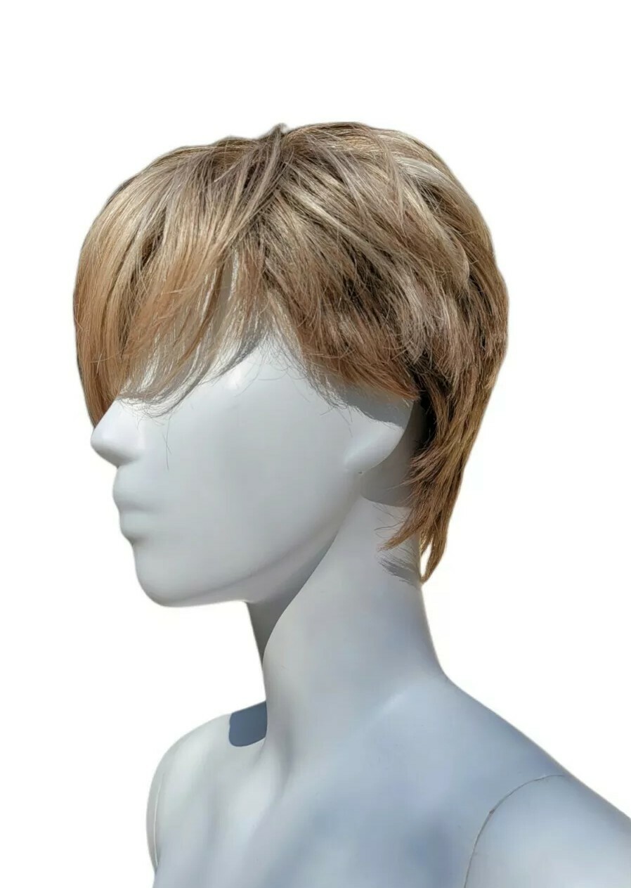 MILEY Wig by ENVY Mono Part Asymmetrical Edgy Medium Blond? Pre-owned