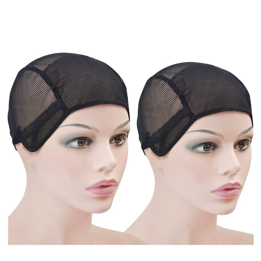YTBYT 2 Pcs Stretch Wig Caps Mesh Weaving Caps with Adjustable Straps for Mak…