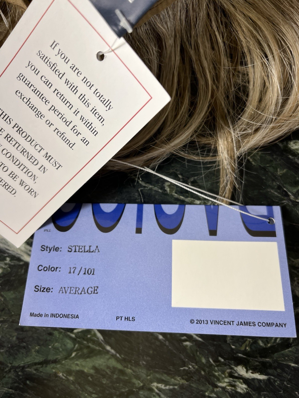 Vintage TWC Basics Synthetic “Stella” Wig NWT Size Average 17/101 Platinum Frost