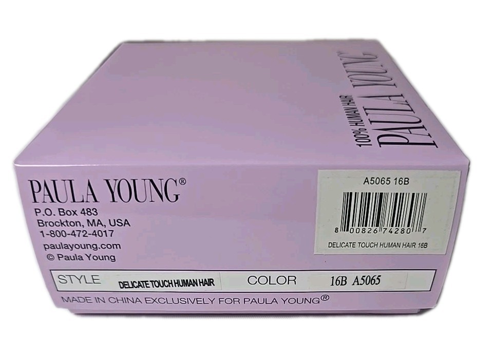 Paula Young Wiglet Delicate Touch Human Hair NWT Color 16B A5065 NEW