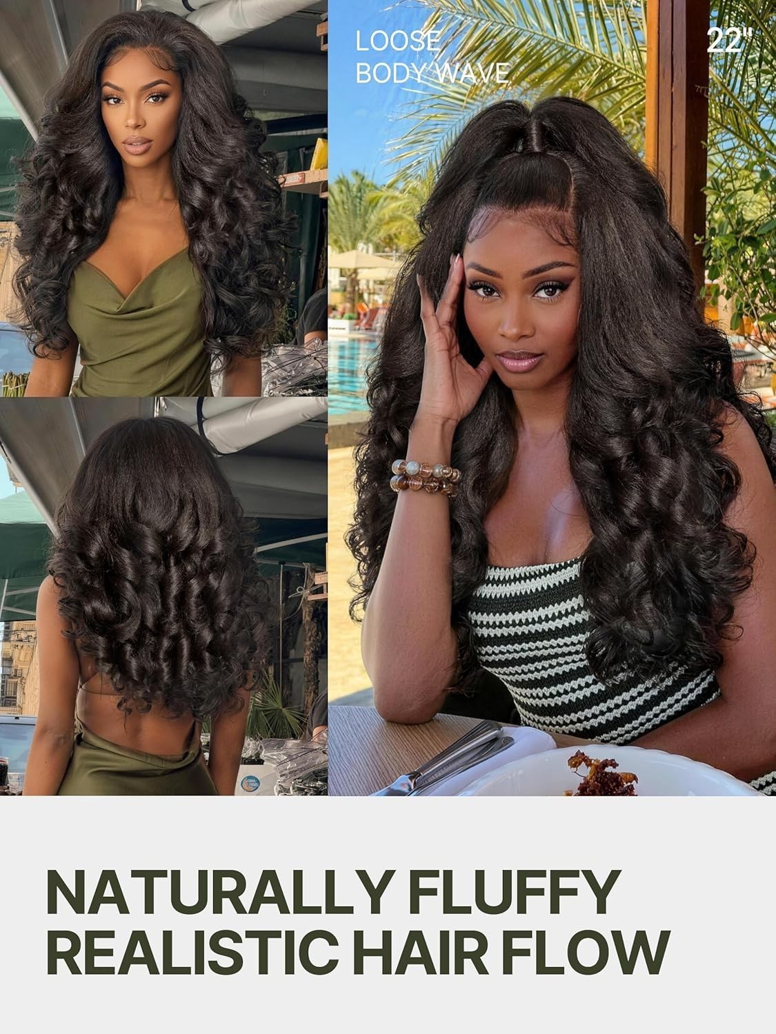 13×6 22in Body Wave Lace Front Wigs Veralux Fiber Blend Pre Plucked 250% Density