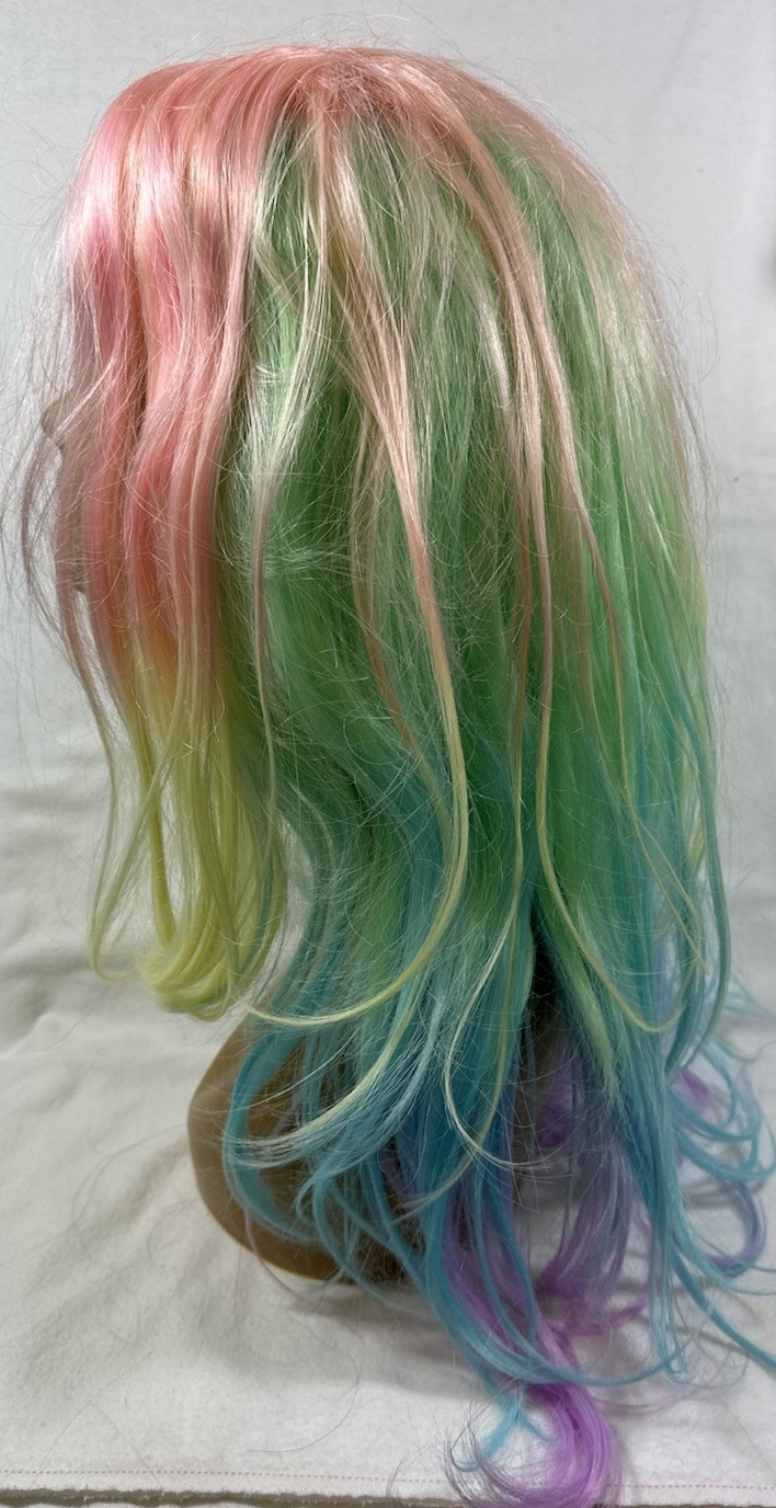 Multicolor Pastel Wig Long Layered Hair C Part Loose Waves Rainbow Ombre Cosplay