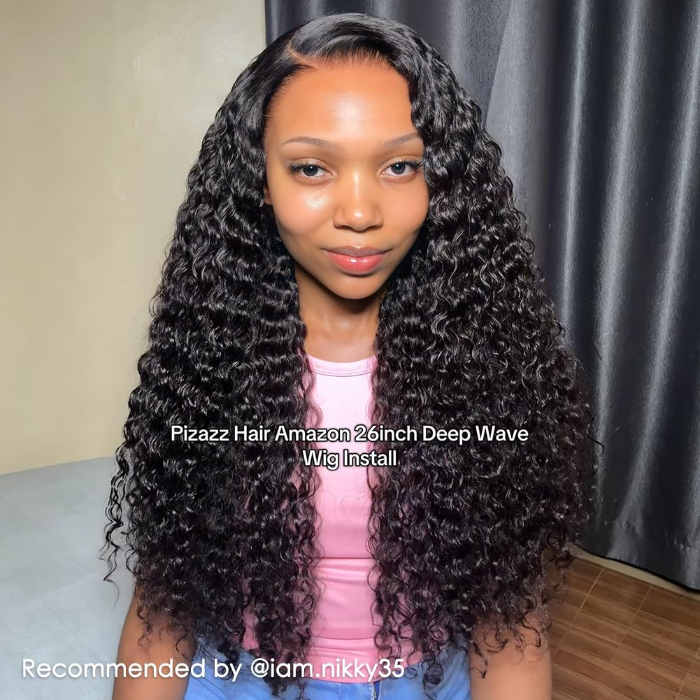 13X4 HD Transparent Lace Front Wigs Human Hair Pre Plucked Bleached Knots with B