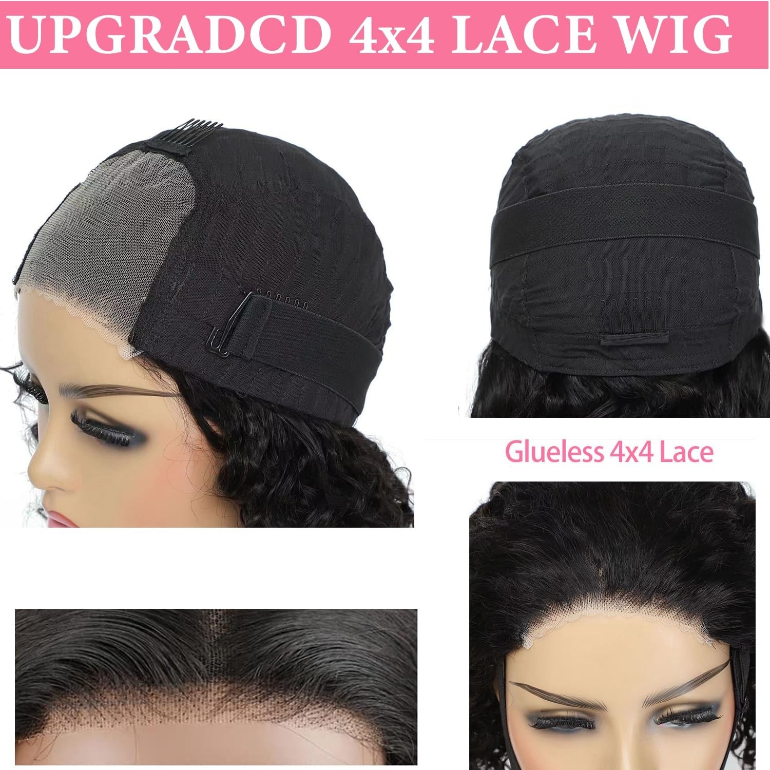 Wear and Go Glueless Wig Human Hair Pre Plucked Pre Cut Body Wave 4×4 lace Wig