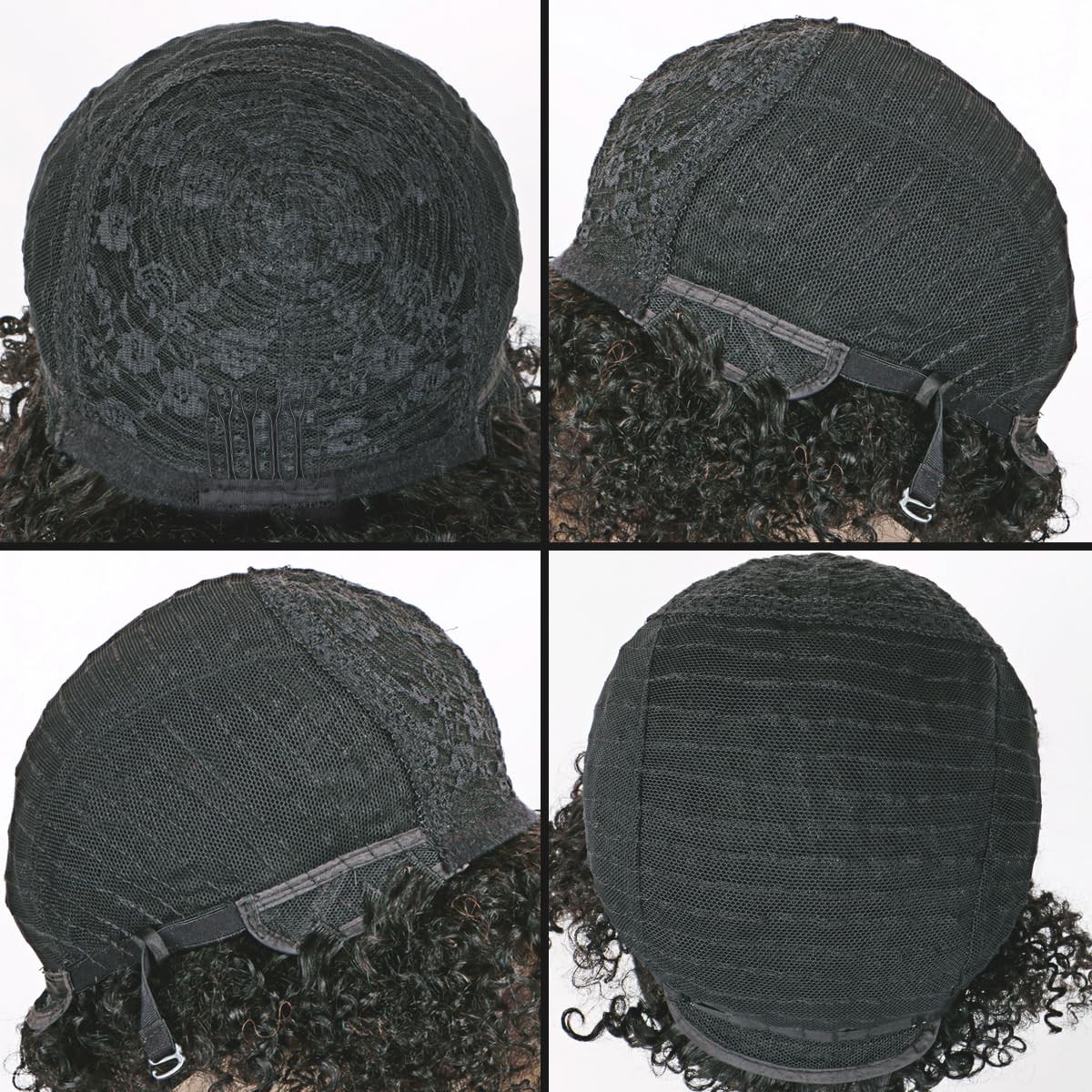 BECUS 8 Inch Afro Wig for Black men Short Kinky Curly Human Hair Wigs for Bla…
