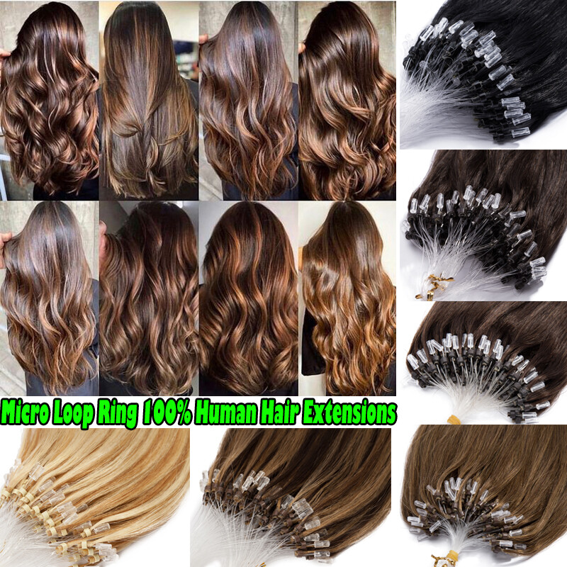 CLEARANCE Micro Loop Ring Beads Remy Human Hair Extensions 200S Thick Brown 100g