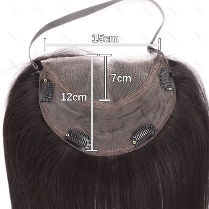 Real Human Hair Topper for Women HD Lace Front Hairpiece for High Forehead