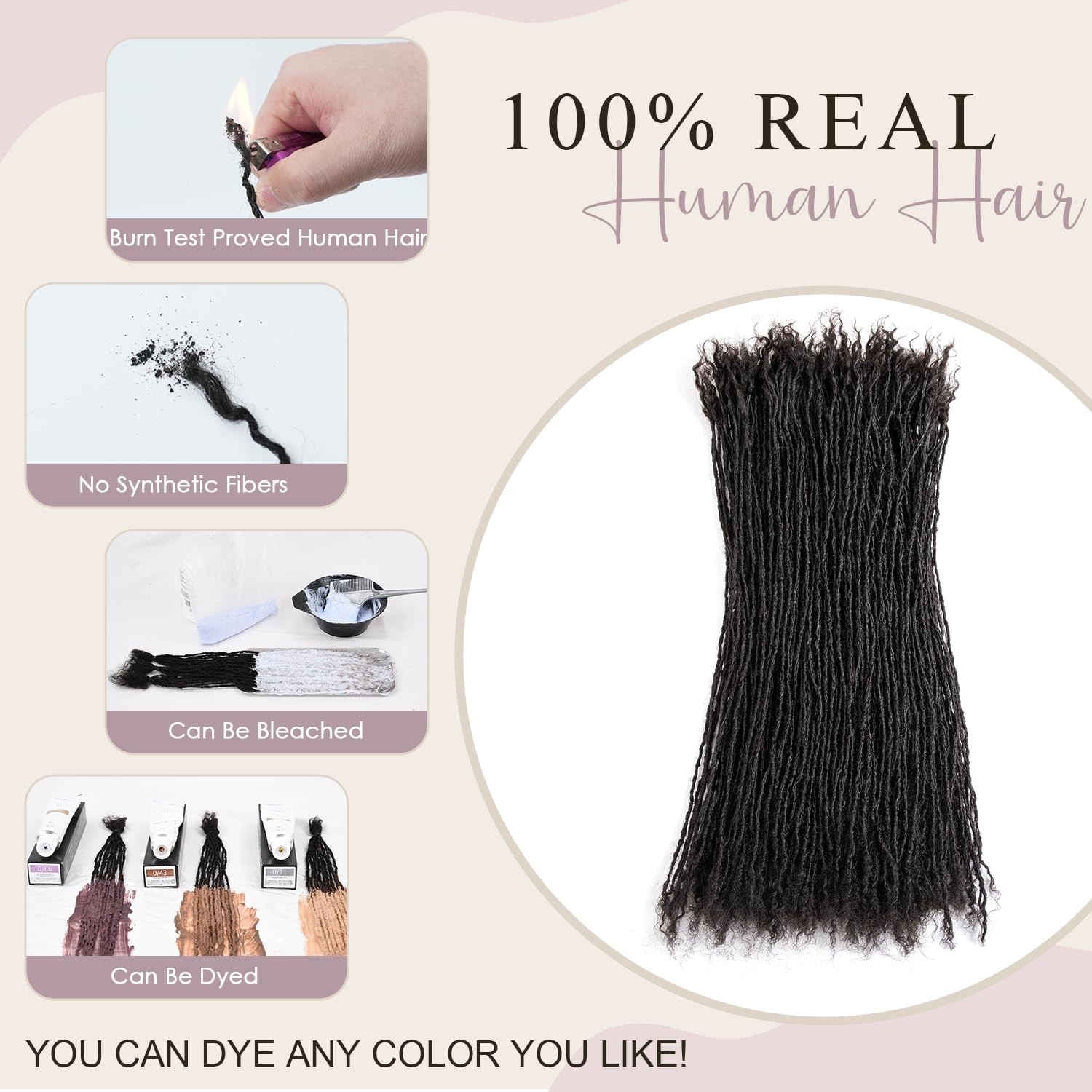 Originea Sister Locs Extensions Human Hair Curly Tips Permanent Micro Locs