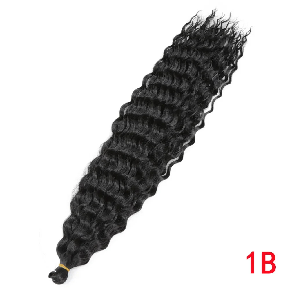 Ariel afro Curl Water Wave Braiding Hair Synthetic Crochet Blonde Pink Ombre