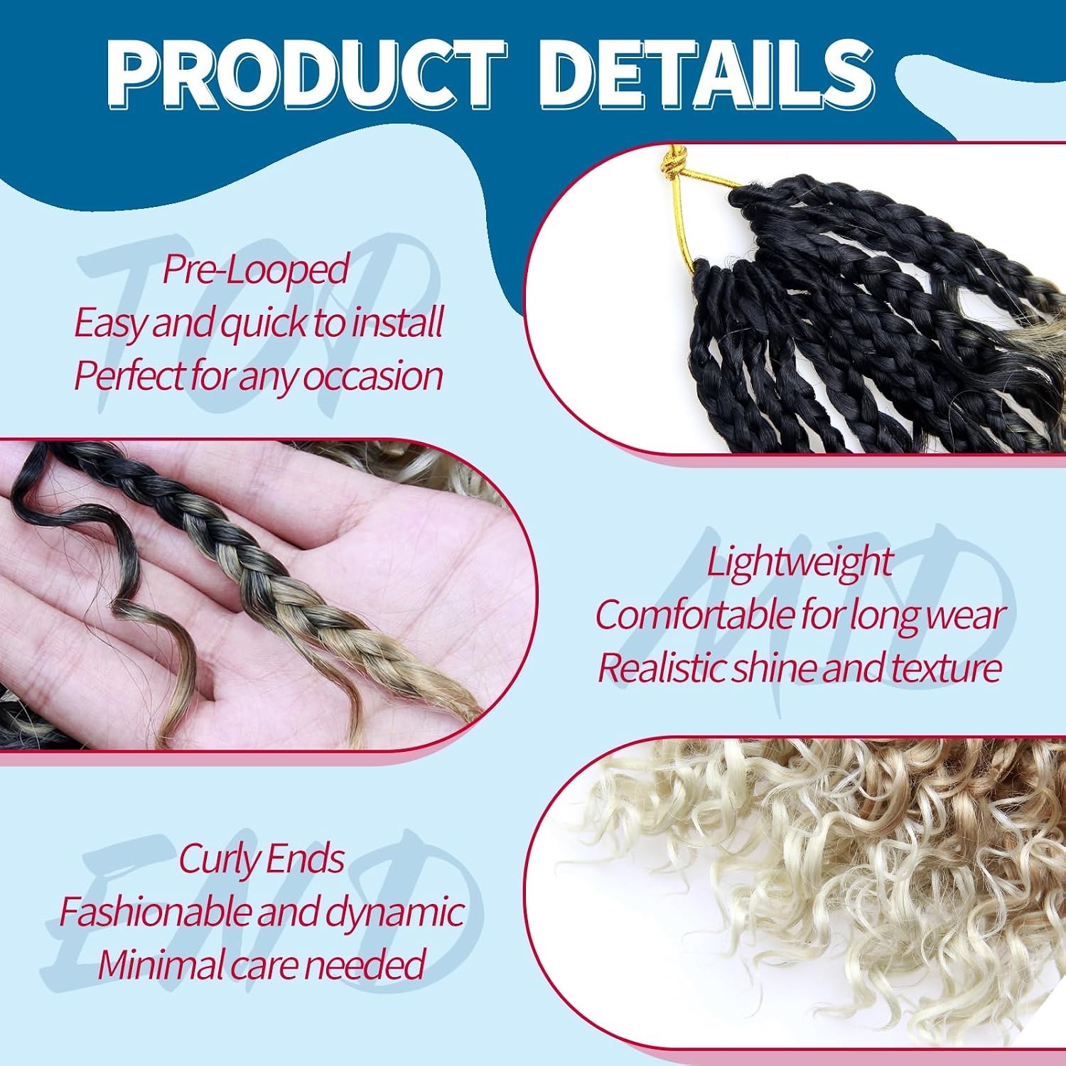 Effortless 10″ Goddess Crochet Hair – 3 Packs Curly Boho Braids for Black Women