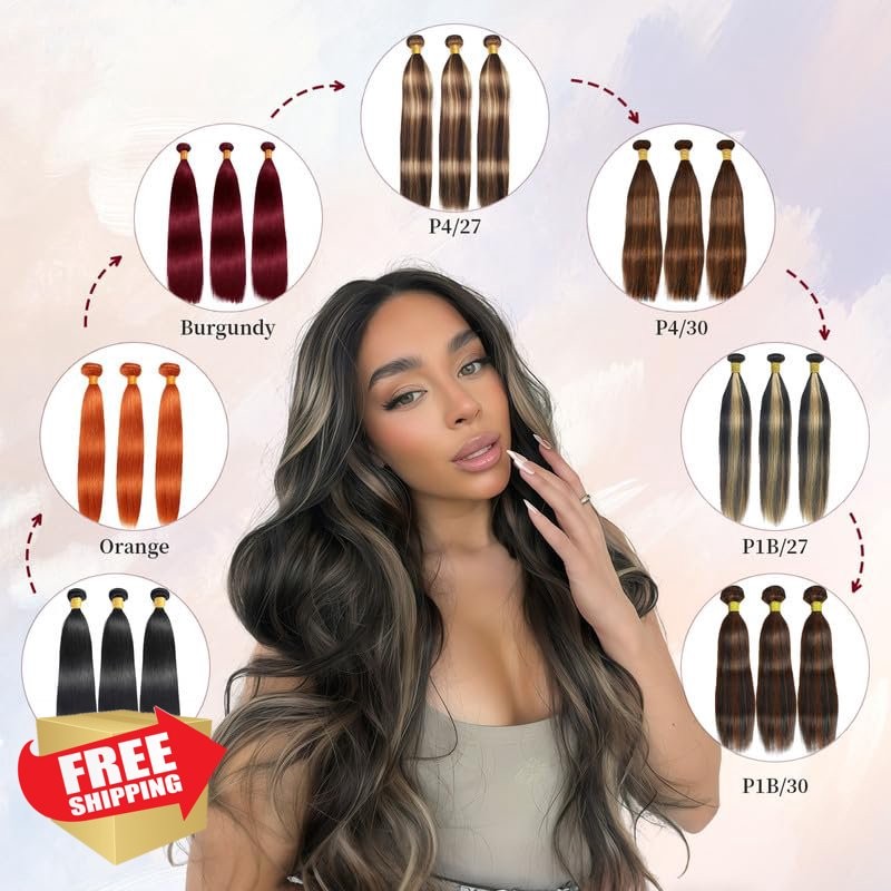 ZLFRJMV highlight hair bundles 18-22″ P1B/30