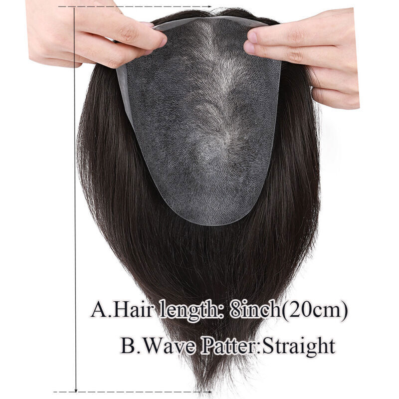 Men’s Short Hair Toupee Buzz Cut Replacement System Ultra Thin Skin PU Wig 13*18