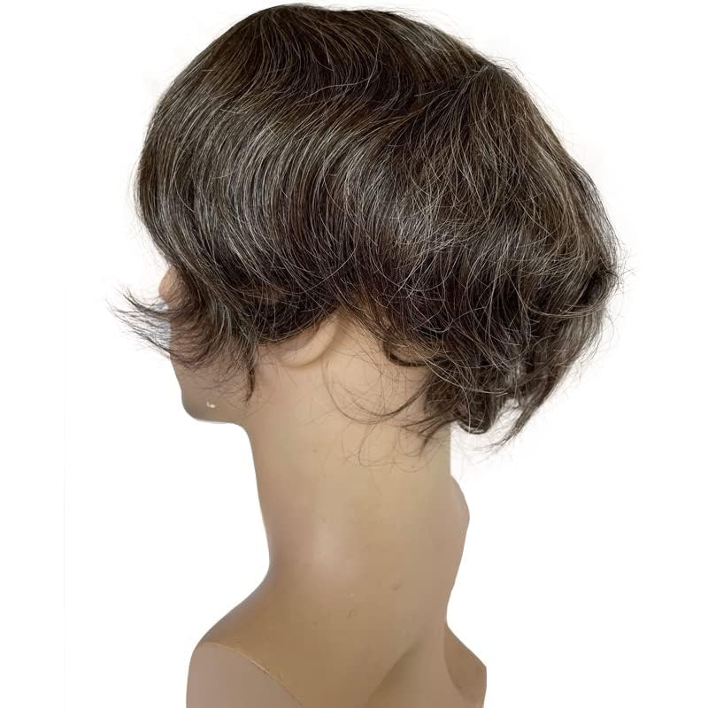 Voloria Mens Toupee Ultra Transparent Thin Skin Pu Replacement Hair Pieces 10X8