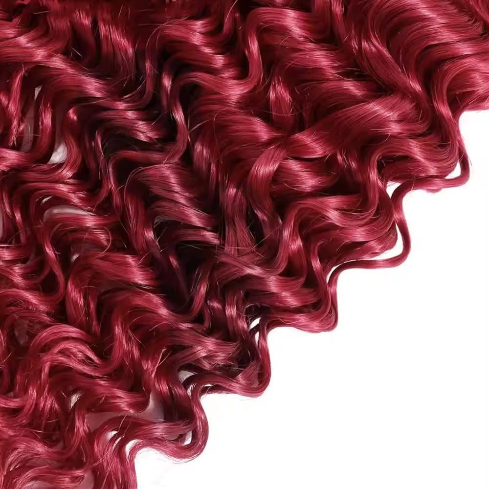30 32 34 Inch 150G Vinmdonm Burgundy Human Hair Bundles 99J Water Wave 3