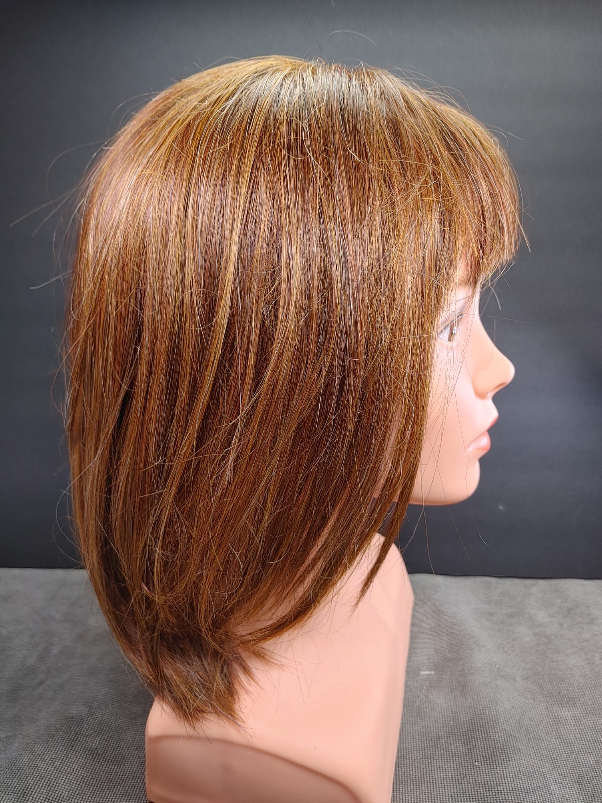 Hair2Wear Wig Lace Front Mono Part Style: Cover Shot w/Bangs Red Auburn