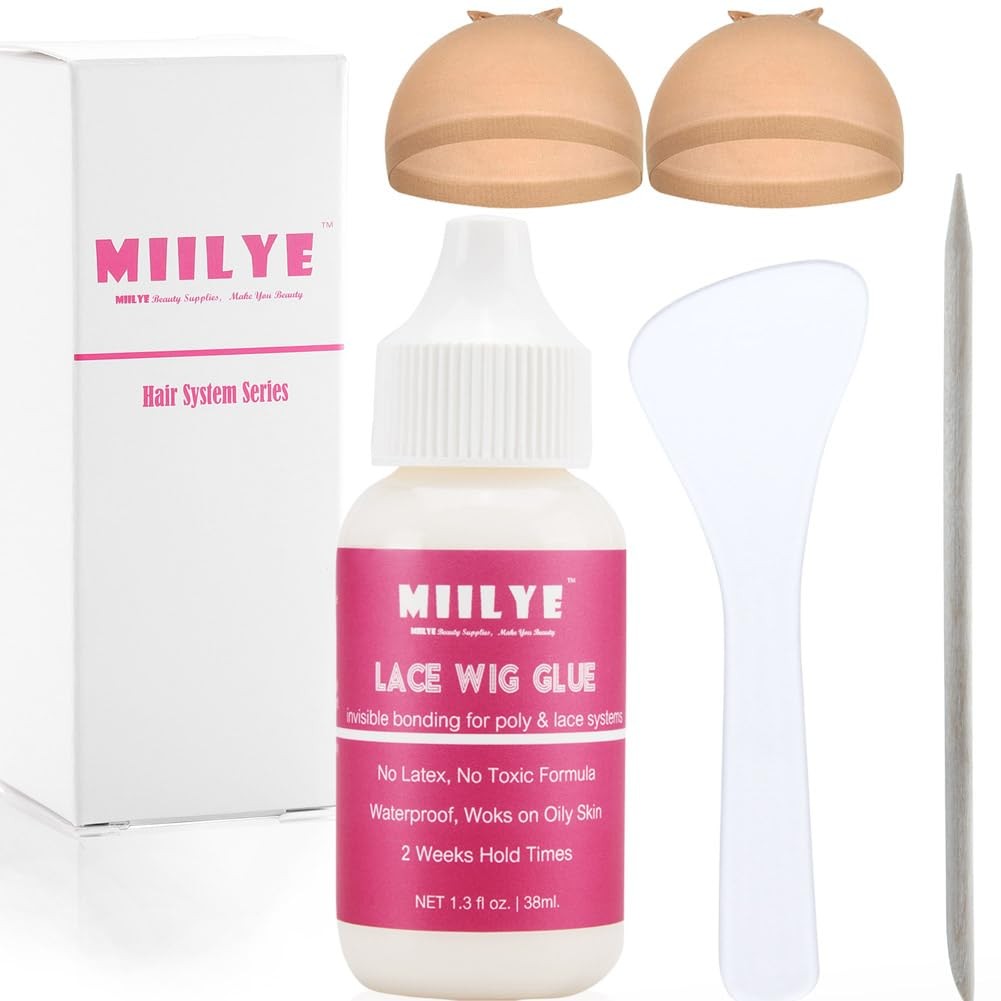 Wig Adhesive Glue, Invisible Waterproof MIILYE Hair Replacement Bonding Glue, St