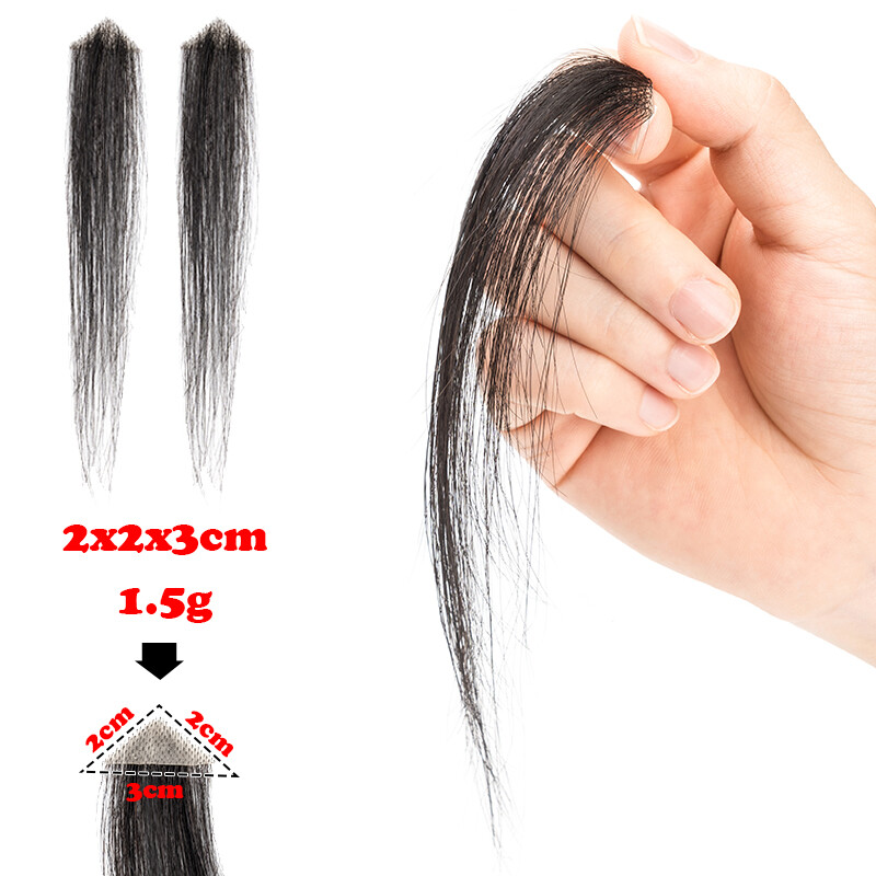 Remy Human Hair Toupee THIN PU SKIN for Men Women Scar/Hairline Loss Replacement